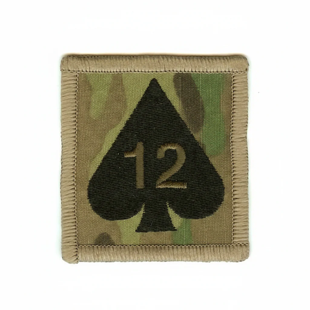 12th Armoured Brigade Combat Team TRF – Black on Multicam® (Hook & Loop)