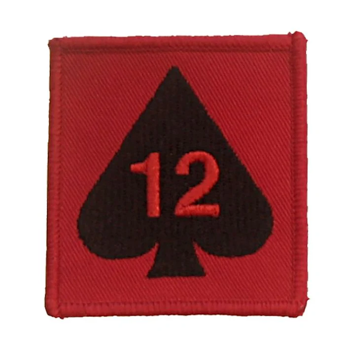 12th Armoured Brigade Combat Team TRF – Black on Red (Full Colour)