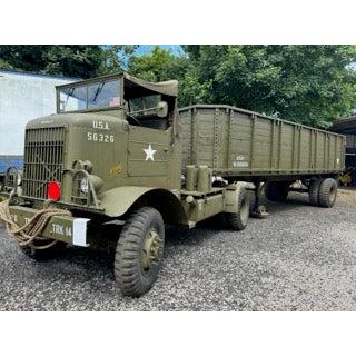 1942 Autocar U7144T Tractor Unit with 1943 Stake & Platform Trailer - Image 4