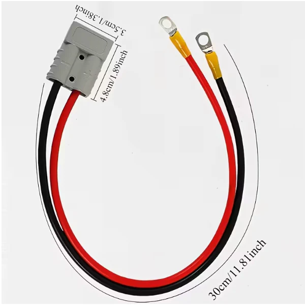 50A Anderson style Plug to M8 Terminal Battery Charging Cable – 12V/24V - Image 2