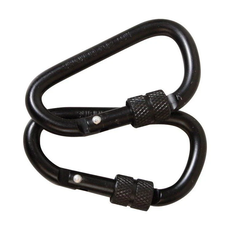 6mm Lockable Carabiner x 2
