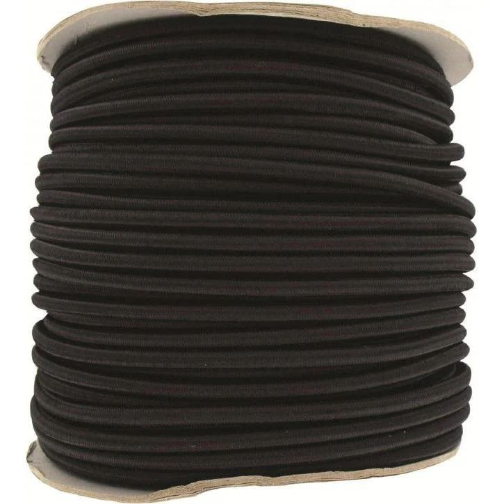 8mm Black Shock Bungee Cord Per Metre