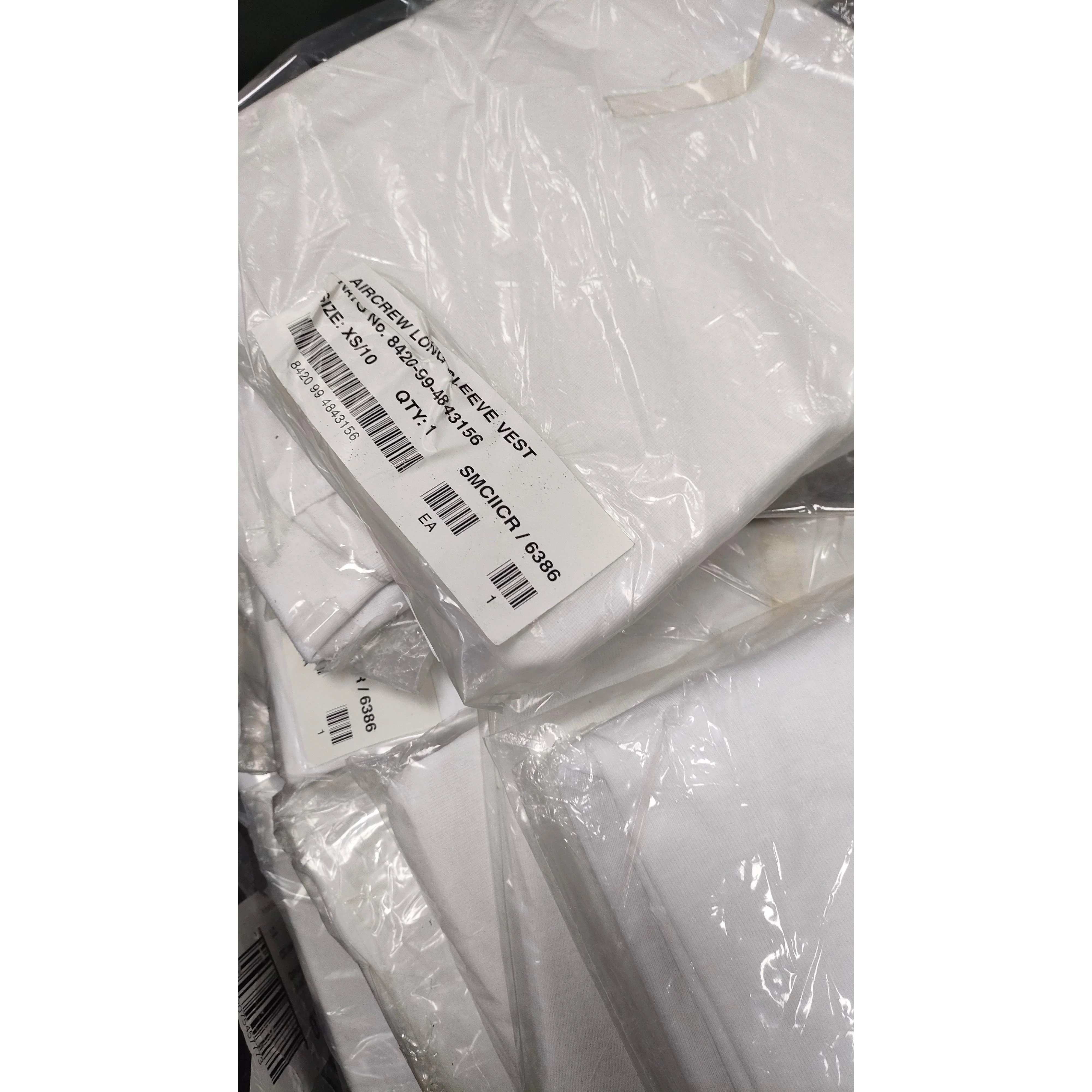British Army Aircrew Deadstock White Long sleeve Vest / T'shirt - Image 5
