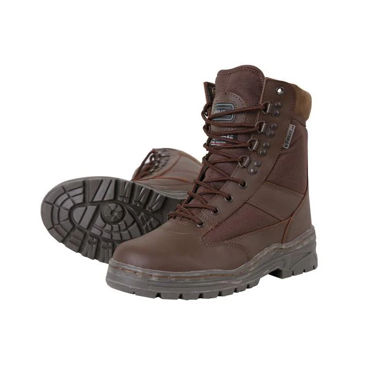 Half Leather Half Nylon Patrol Boots - Image 3