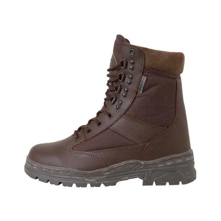Half Leather Half Nylon Patrol Boots - Image 4
