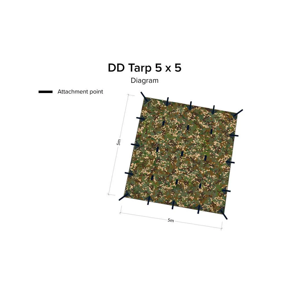 DD Hammocks 5x5 tarp MC - Image 2