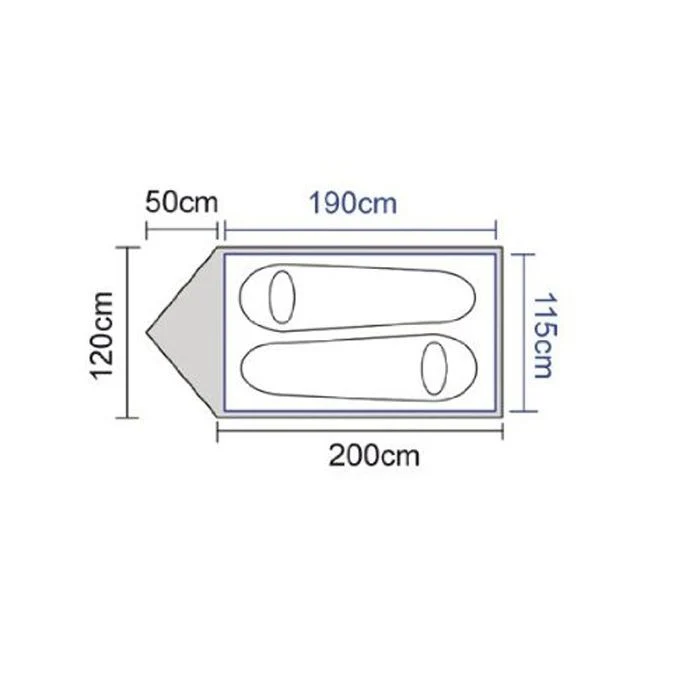Camo tent with flysheet 2 person - Image 4