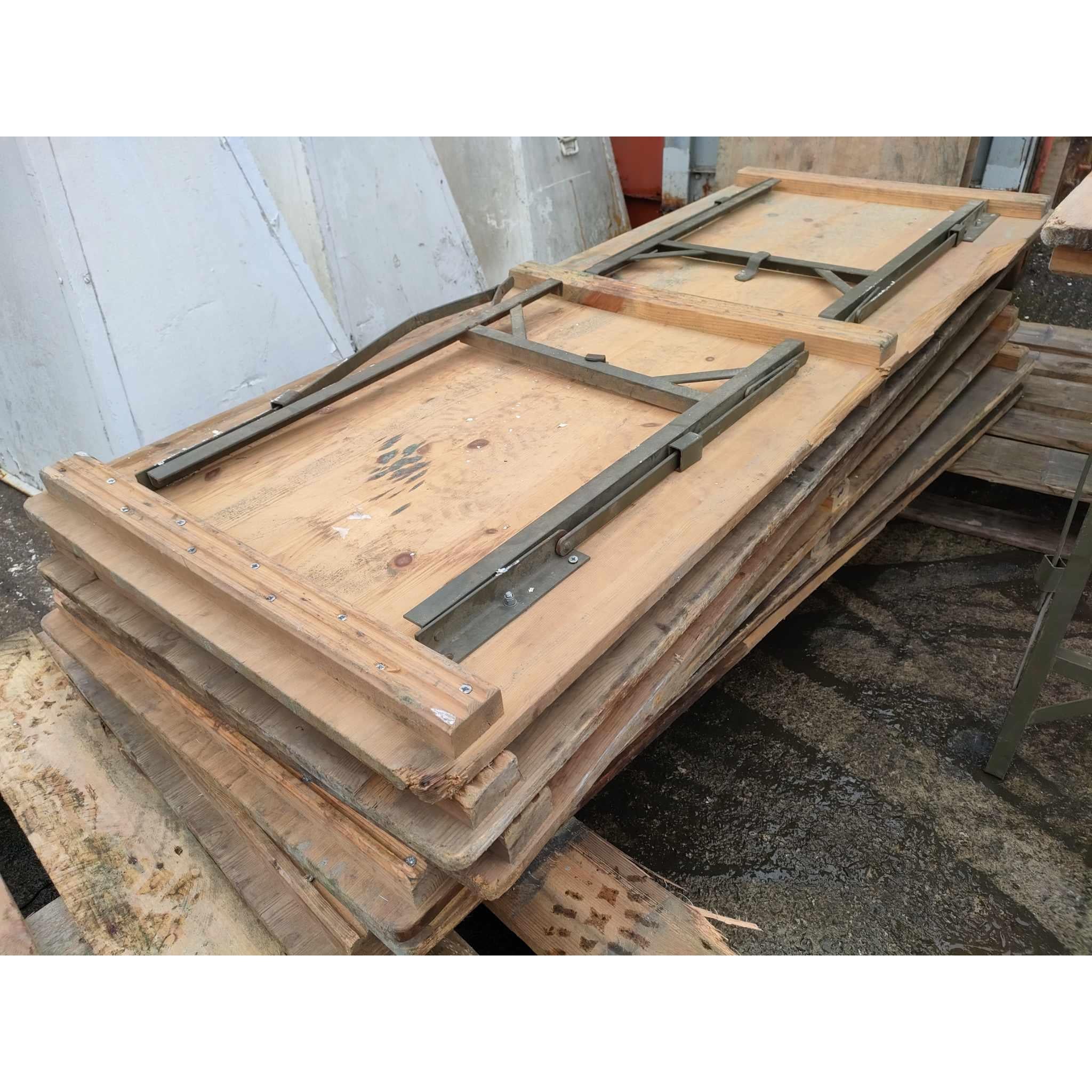 Ex British Military Trestle Tables - Image 2