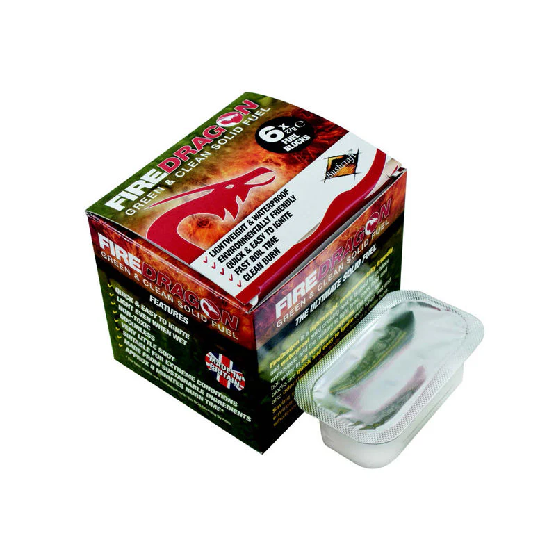 FireDragon Gel Fuel Sachets – 6 x 27g Bio-Ethanol Blocks