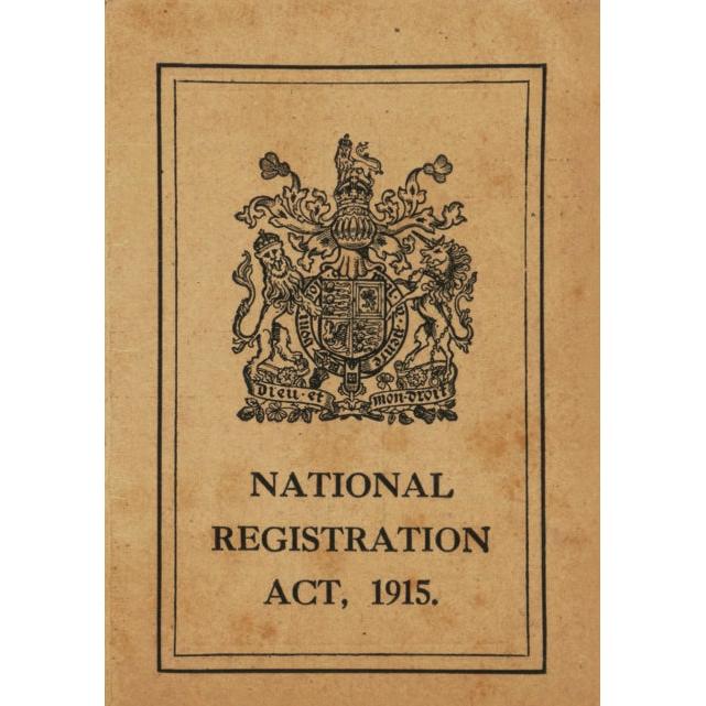Great War Identity Card - WWI Civilian Registration Reproduction