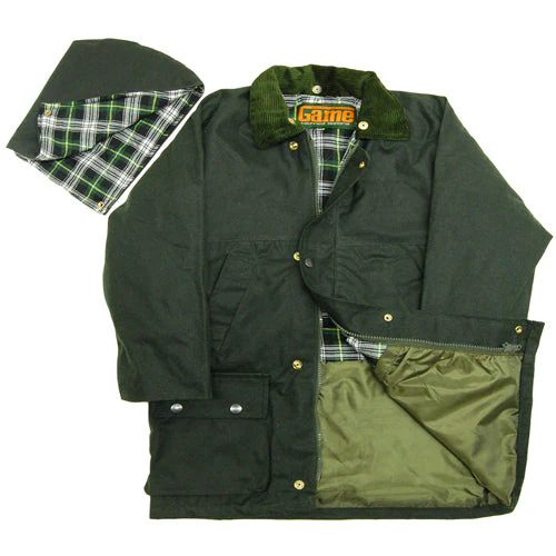 Game Childrens Quilted Wax Jacket - Image 3