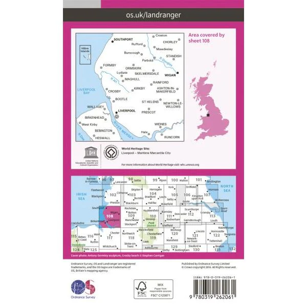 Liverpool OS Landranger 108 - Image 2