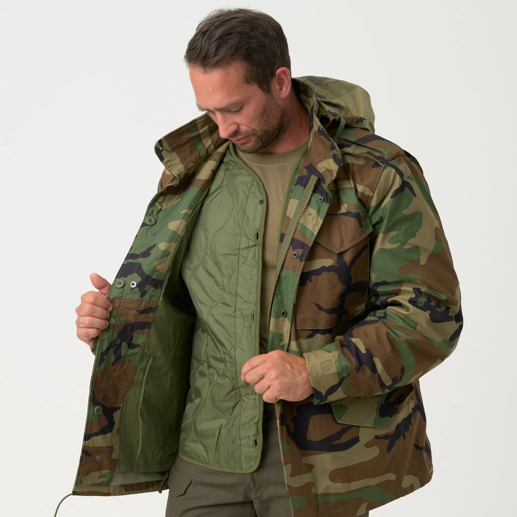 Helikon M65 Field Jacket Woodland Camo US Army Type - Image 3