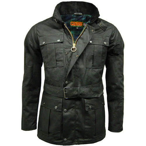 Game Continental Belted Motorcyle Wax Jacket - Image 2