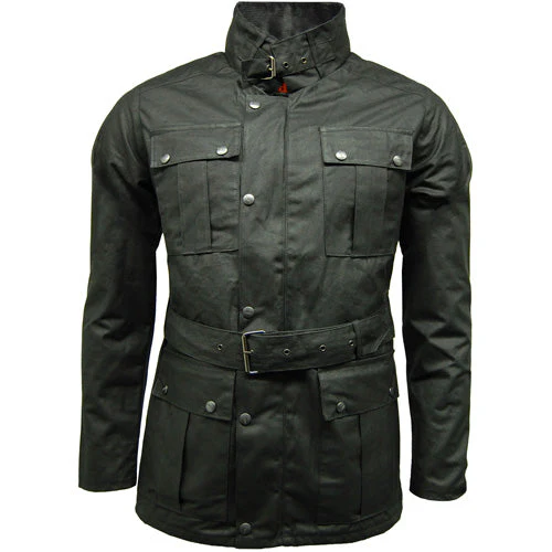 Game Continental Belted Motorcyle Wax Jacket - Image 4