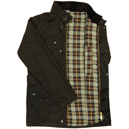 Game Continental Belted Motorcyle Wax Jacket - Image 8