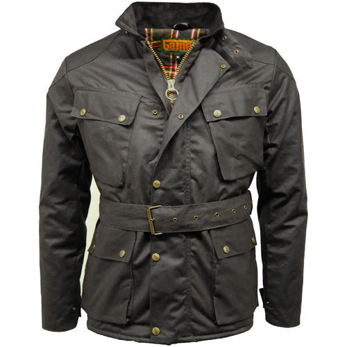 Game Speedway Quilted Wax Biker Jacket - Image 2
