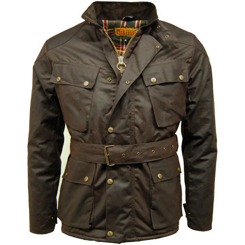 Game Speedway Quilted Wax Biker Jacket - Image 6