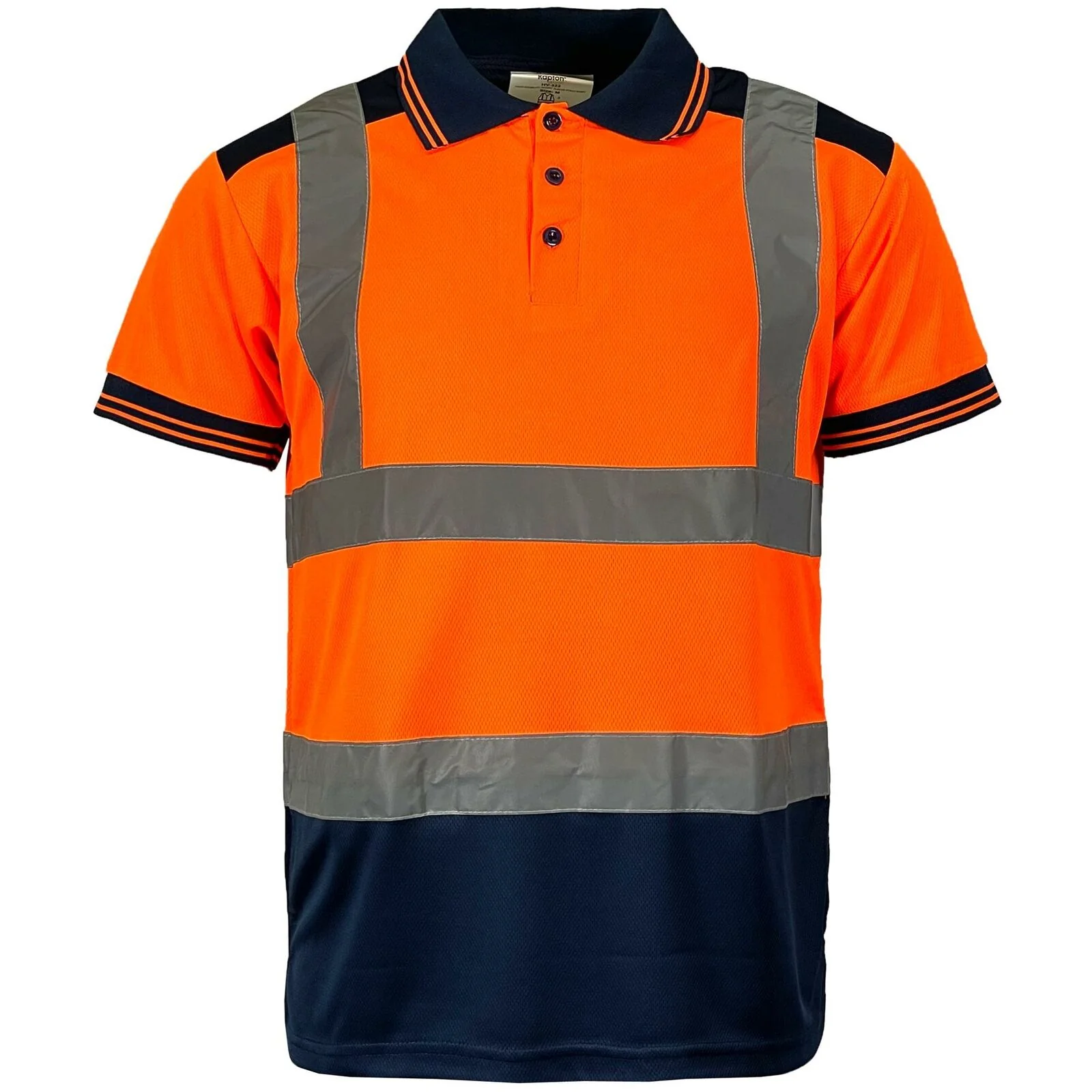 Mens Hi Vis Visibility Short Sleeved Polo Shirt - hv322 - Image 3