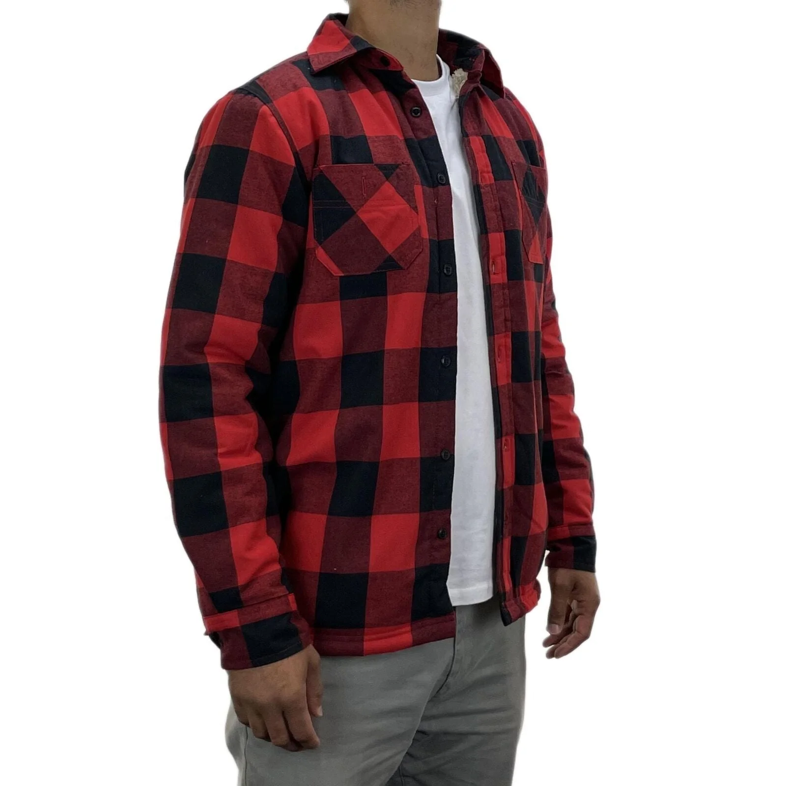 Mens Sherpa Fleece Lined Work Shirt - 4061 - Image 4