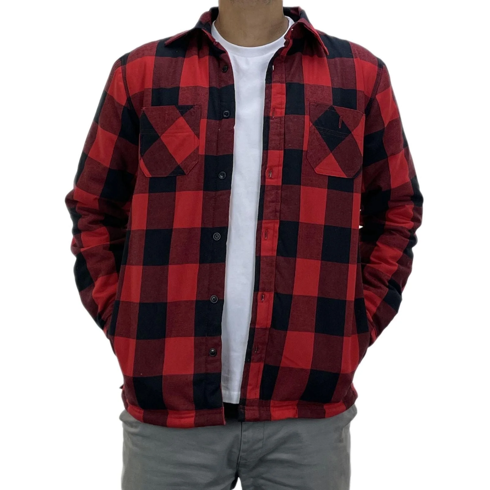 Mens Sherpa Fleece Lined Work Shirt - 4061 - Image 5