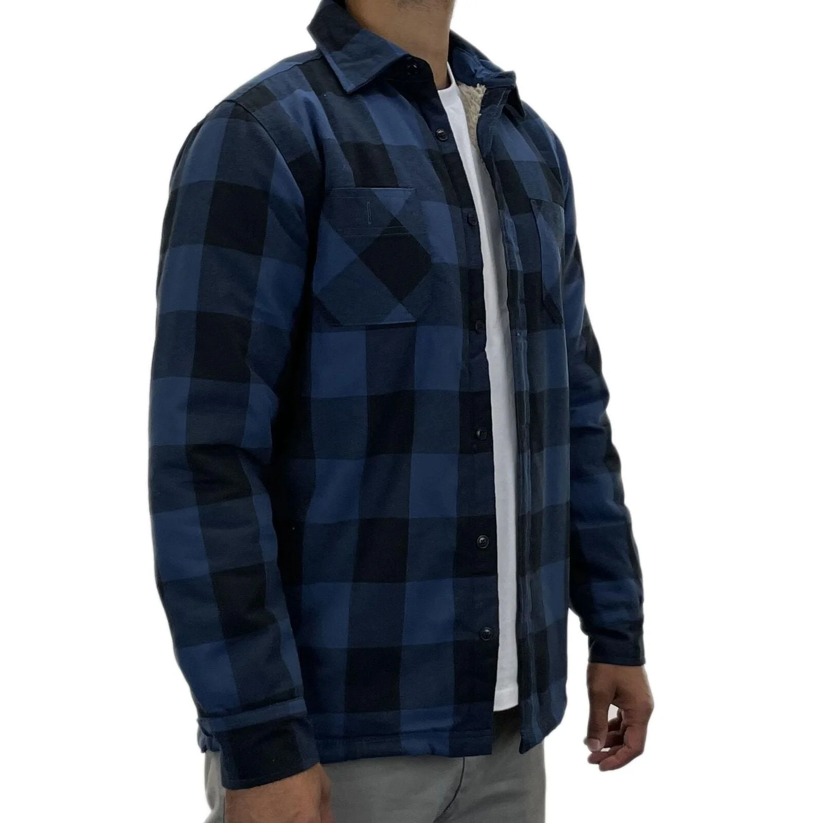 Mens Sherpa Fleece Lined Work Shirt - 4061 - Image 9