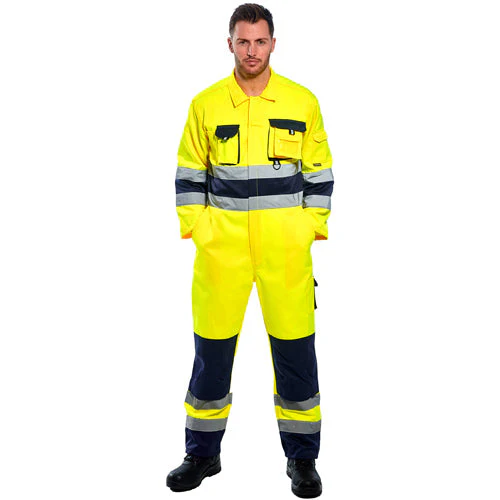 Portwest TX55 Nantes Hi Vis Overalls with Kneepad Pockets - Image 4