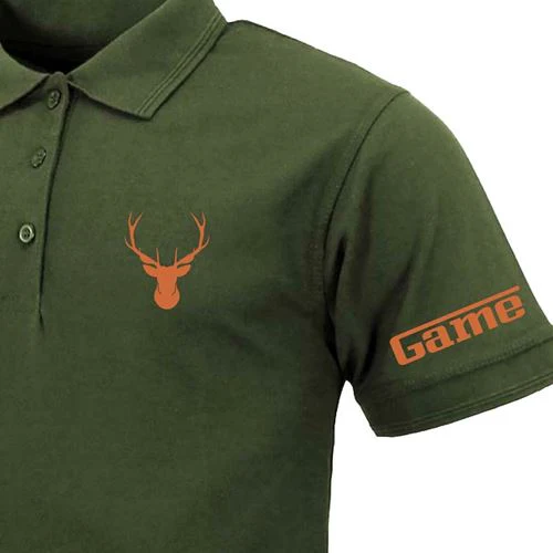 Mens Premium Polo Shirt with Stag & Game Logo Printing - Image 2