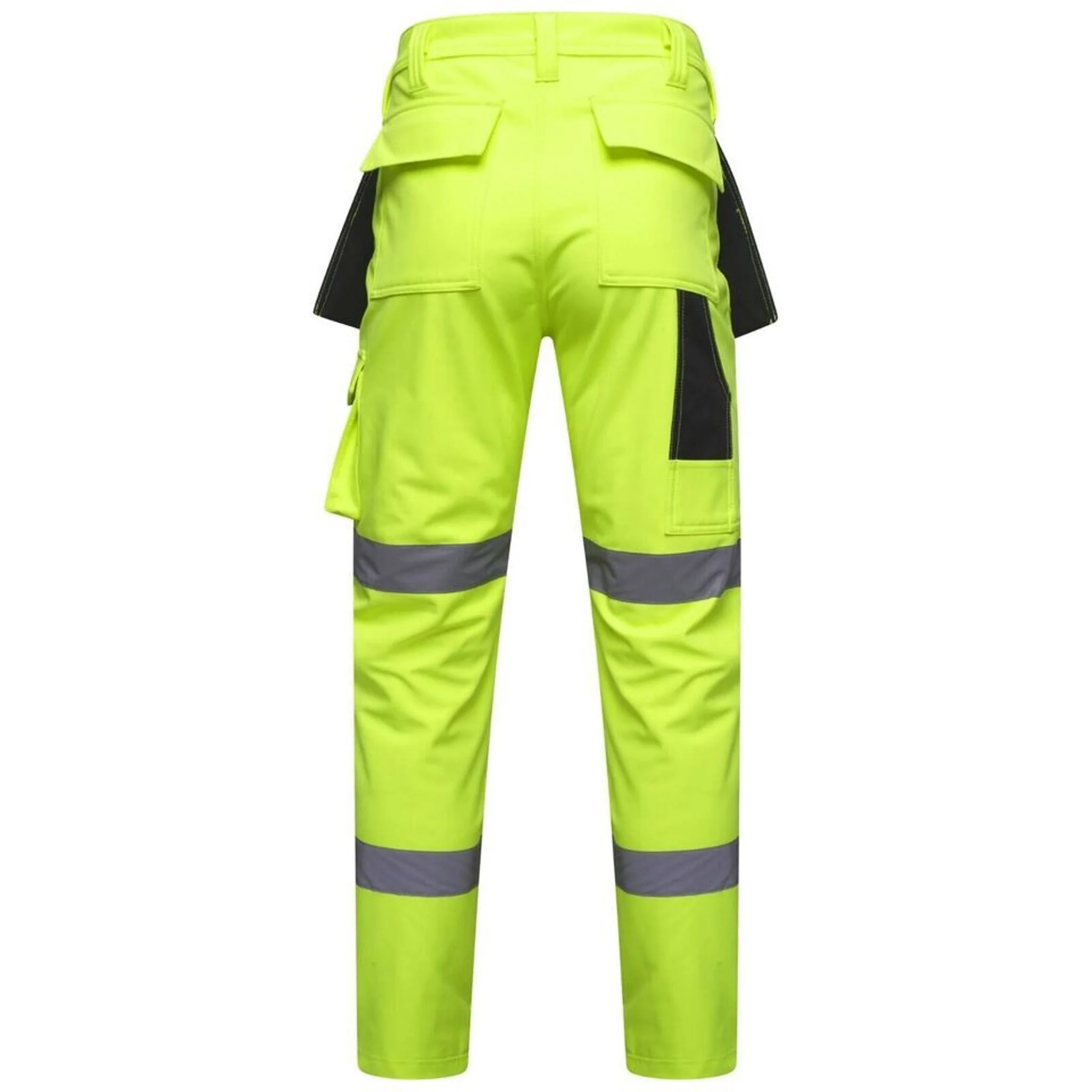 Men's Hi Vis Softshell Cargo Trousers - AV059 - Image 2