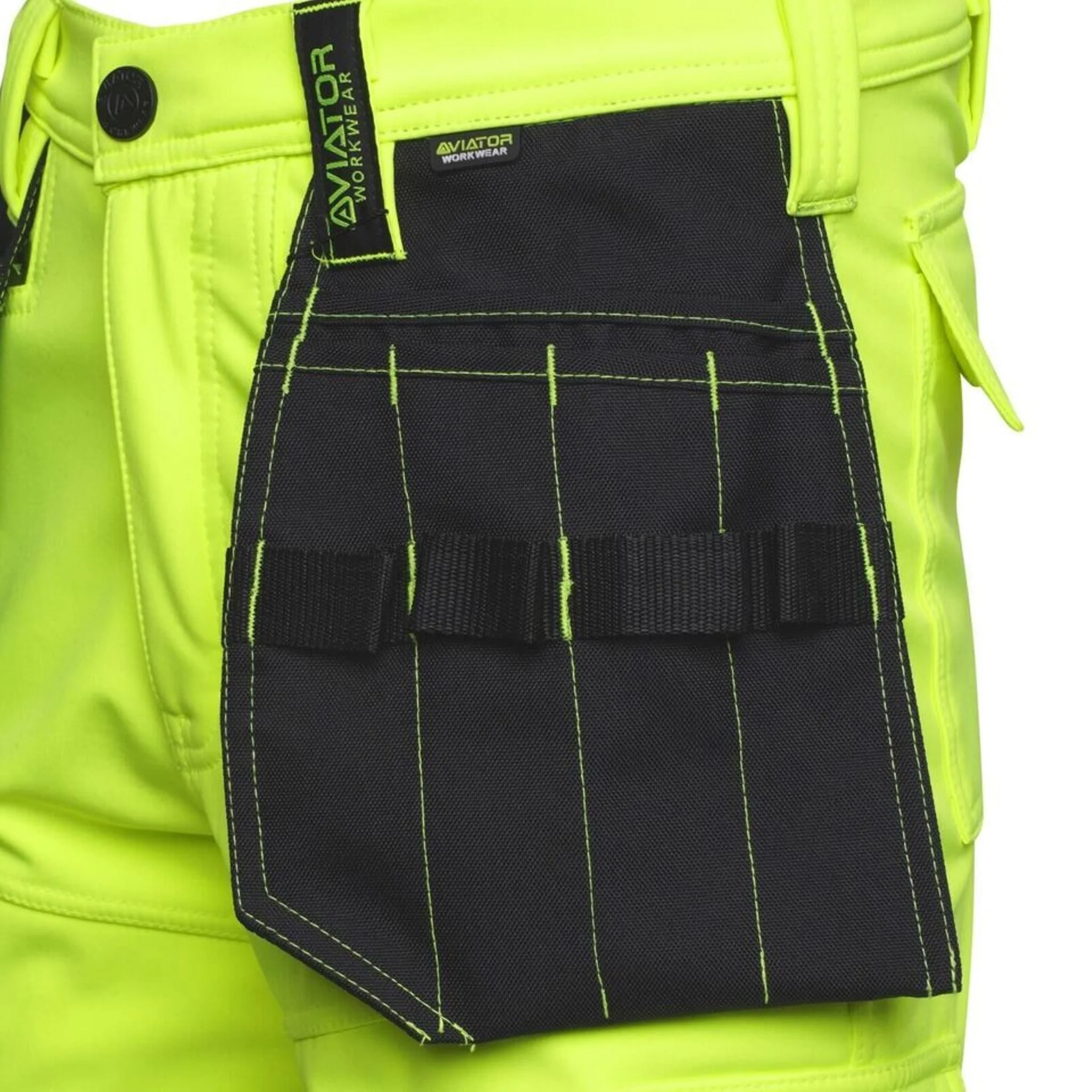 Men's Hi Vis Softshell Cargo Trousers - AV059 - Image 3