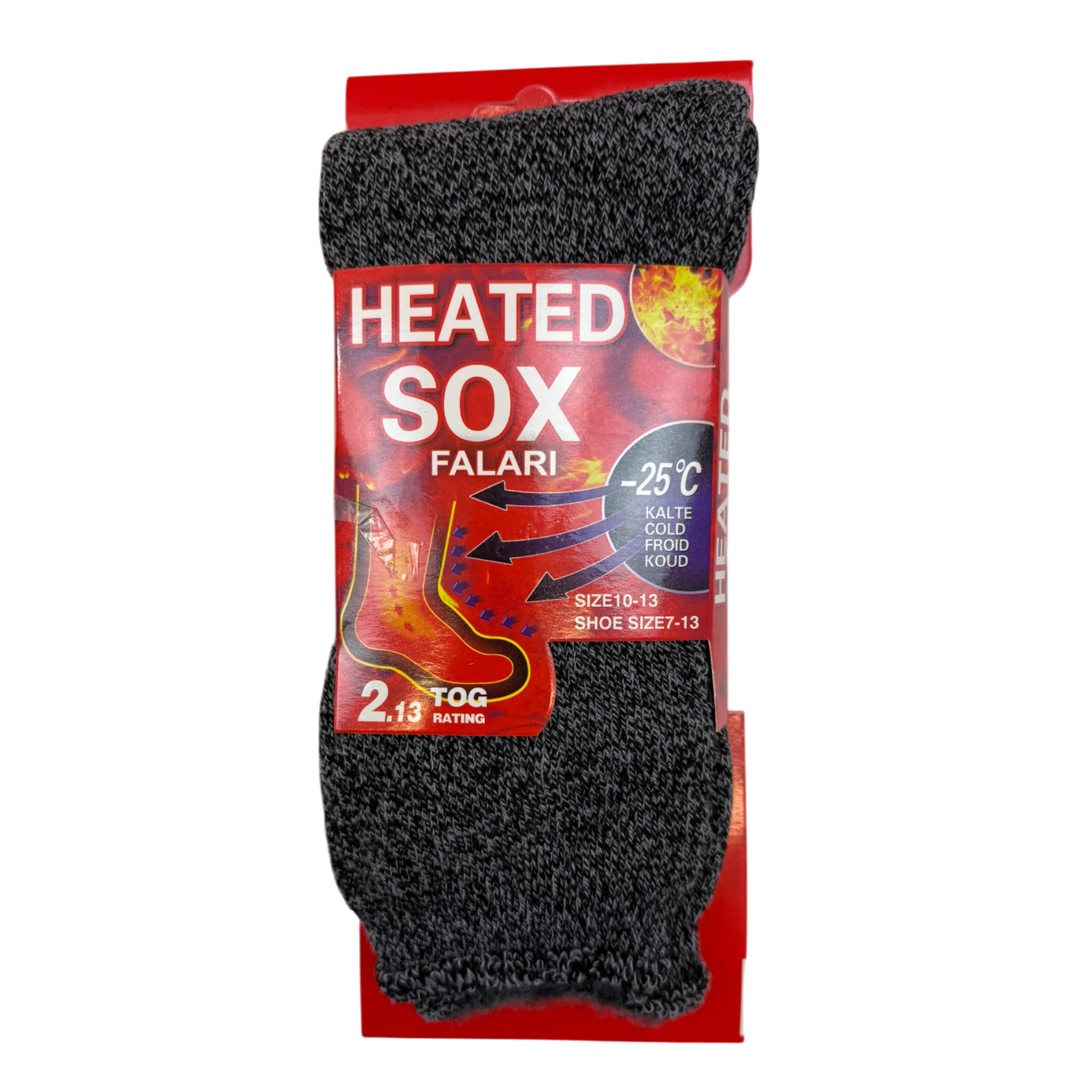 Mens Heated Thermal Socks - Pack of 3 - AT292 - Image 2