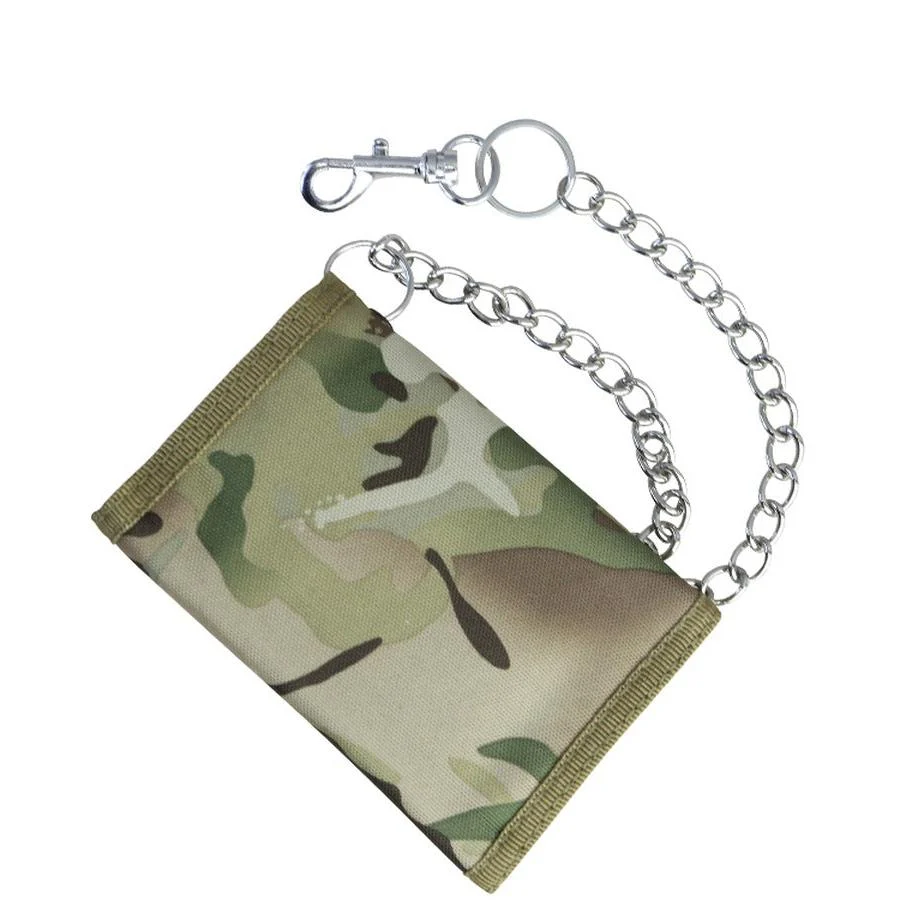Military black Wallet and chain