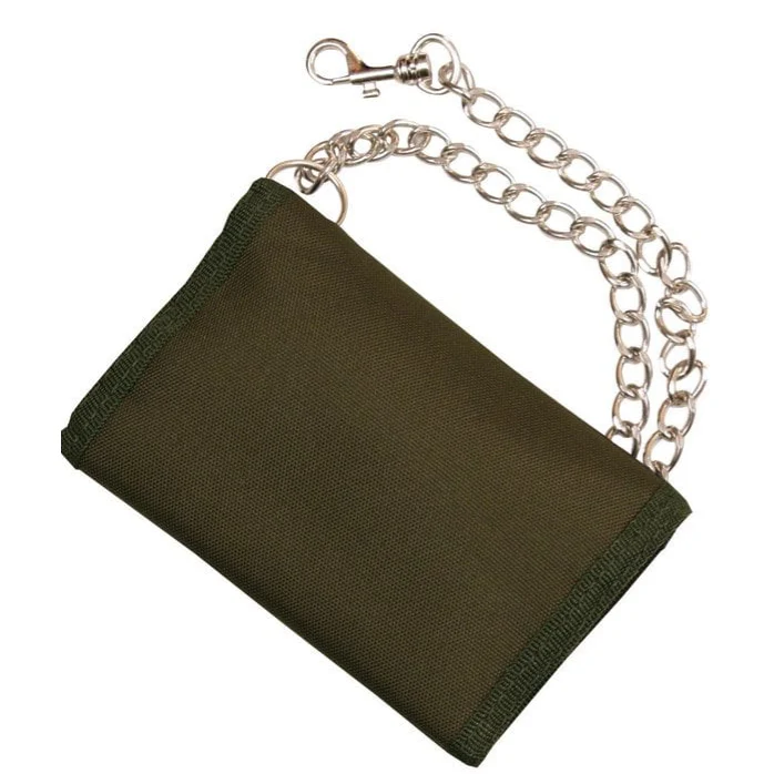 Military black Wallet and chain - Image 2
