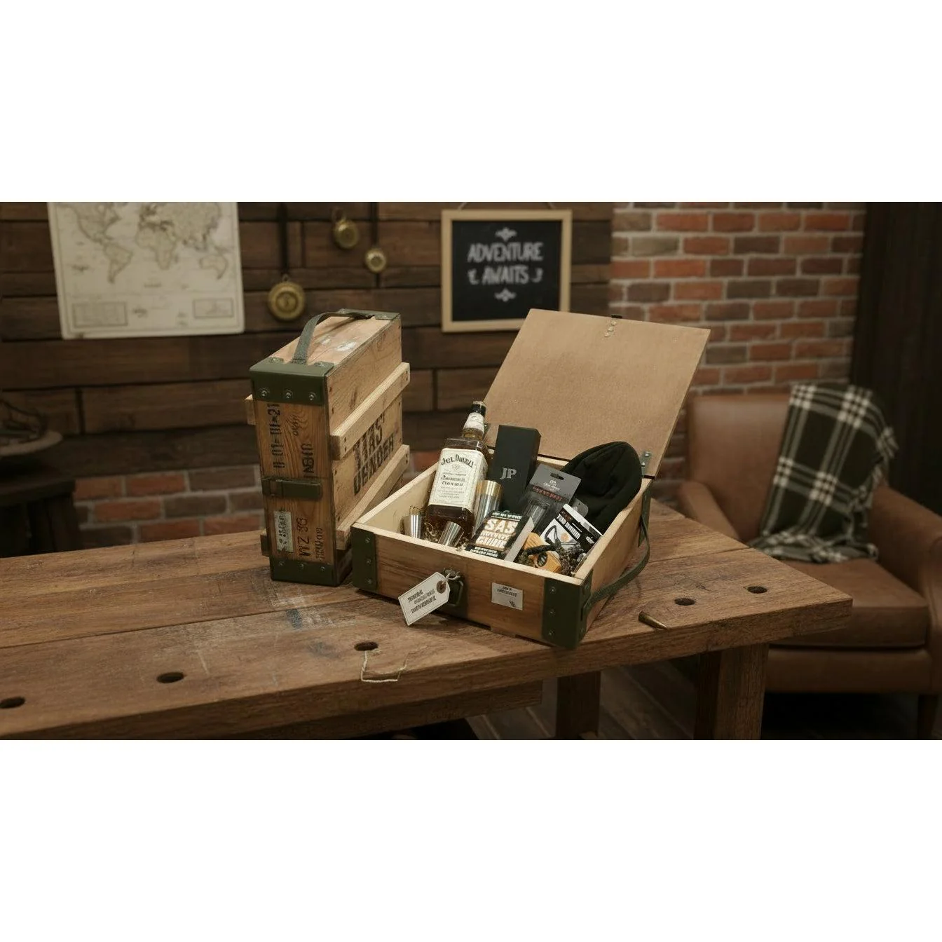 The Ultimate Military Ammo Box Hamper: "Just Add Your Own Bottle"