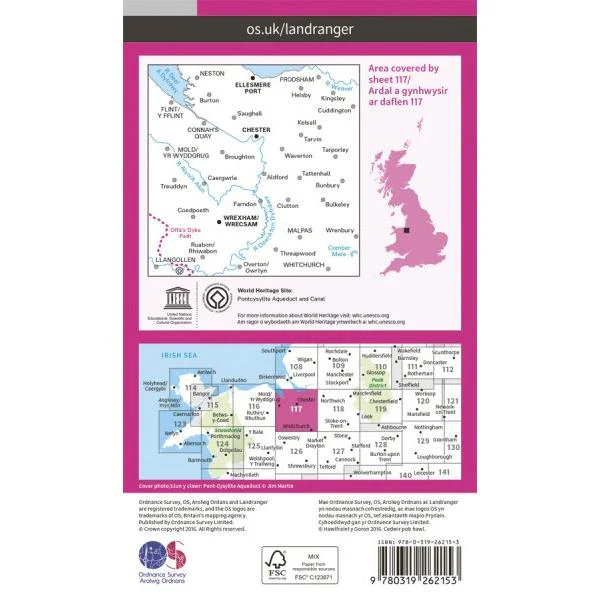 Ordnance Survey Landranger 117 Chester & Wrexham, Ellesmere Port - Image 2