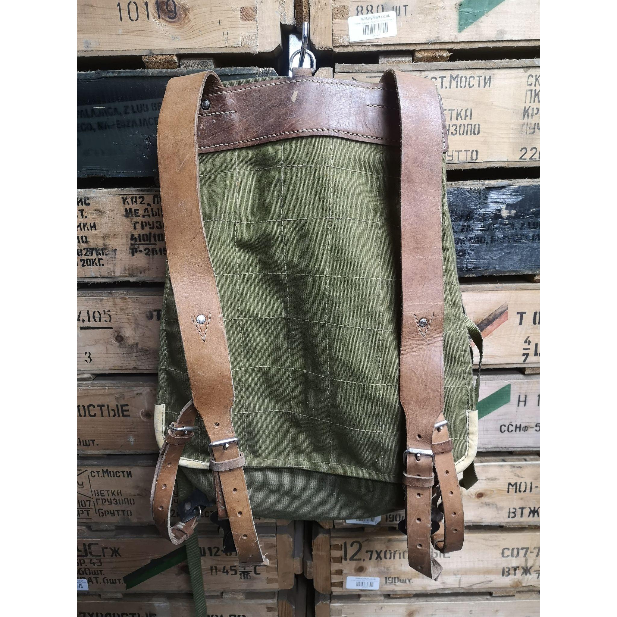 Romanian RSR Army Vintage Rucksack with Helmet Webbing attachment - Image 2