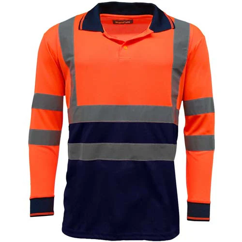 HV005 Hi Vis Long Sleeve Polo Shirt - Image 3