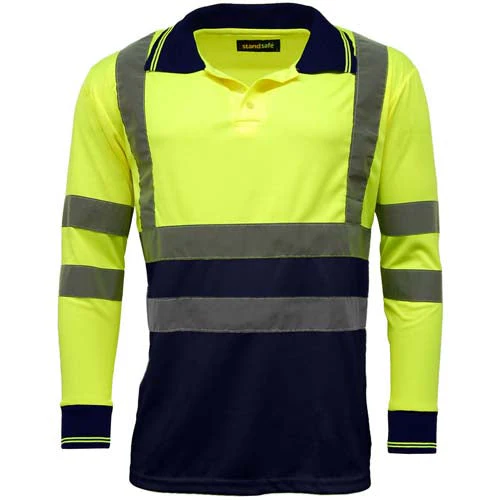 HV005 Hi Vis Long Sleeve Polo Shirt - Image 5