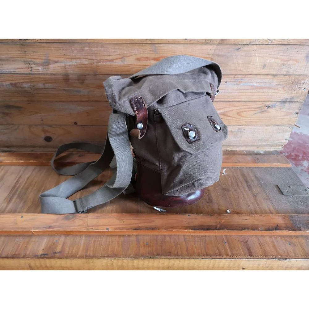Swedish Army M39 Model 39 Gas Mask Bag - Brown - Image 5