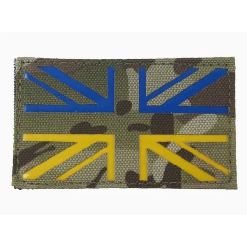 Ukraine / UK Crossed Flags Laser-Cut Patch – MTP 600D Polyester