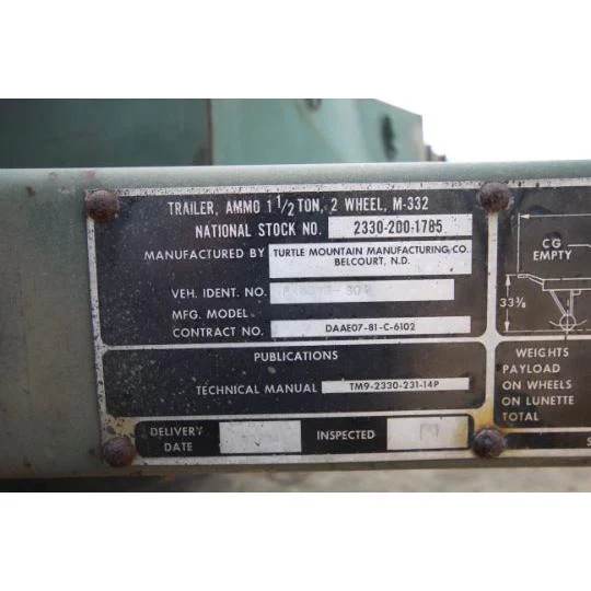 US Army M332 Ammo Trailer - Image 5