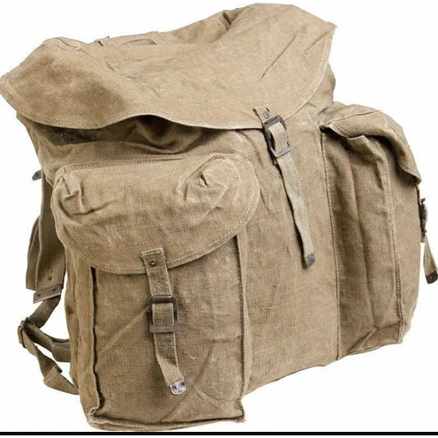 Vintage Italian Mountain Rucksack | XL Heavyweight Canvas Army Surplus