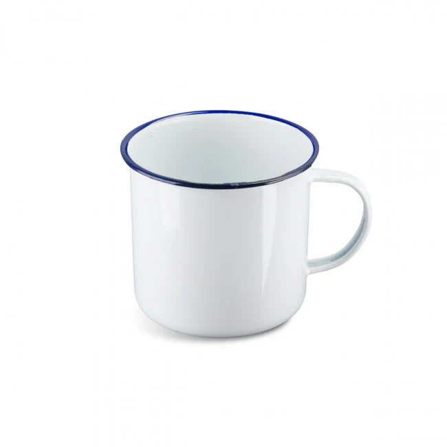 White Vintage Enamel Mug - Image 3
