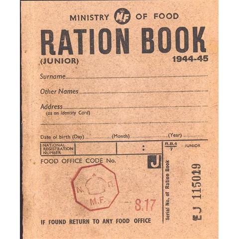WWII Ration Book - Standard Issue Civilian Reproduction